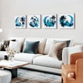 thumbnail image 4 of Islamic Wall Art Abstract Moon Phases Wall Decor Watercolor Mosque Palm Tree Canvas Prints Pictures Muslim Painting Prints Posters Islam Home Decor for Living Room Bathroom Decorations 14x14 4Pcs, 4 of 6
