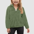thumbnail image 5 of Caqnni Girls Fleece Jacket Girls' Outerwear Jackets & Coats Kids'Soft Sherpa Fleece Jacket Hoodie Sweatshirt for Boys and Girls Winter Color Block Jacket Coat with Pocket (Z01-AG,12-13 Years), 5 of 7