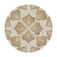 thumbnail image 6 of Cream and Beige Rug 15X15, Geometric Carpet, Tufted Rugs, Kids, Bed, room, Round Carpet, 6 of 6