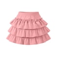 thumbnail image 3 of OGLCCG Girls Ruffle Tiered Mini Skirt Kids High Waist Flowy Boho Mini Skorts Summer Layered Ruffle Skirts 3-13 Years, 3 of 10
