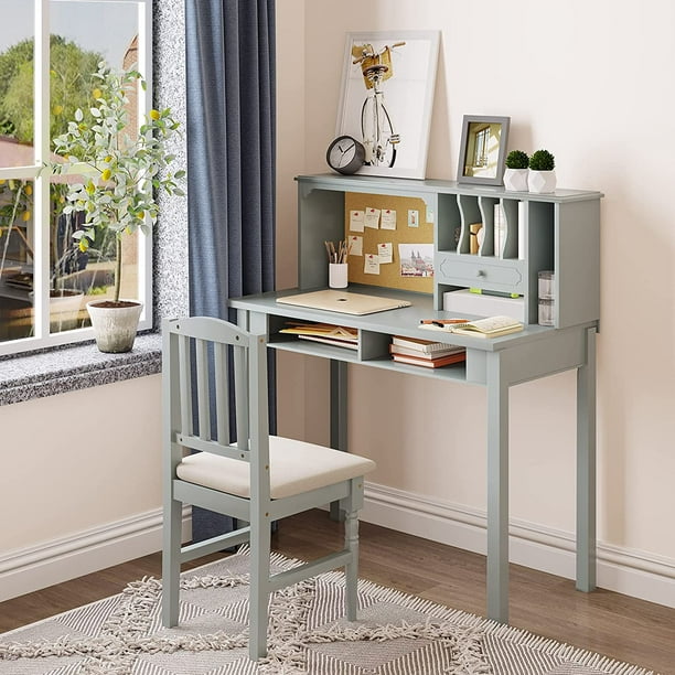 39 5 Kids Desk With Hutch And Chair, Small Desk With Hutch For Bedroom
