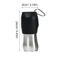 thumbnail image 5 of FRCOLOR  Pet Water Bottle Dog Filter Fountain Dispenser Kettle Stainless Travel Black, 5 of 8