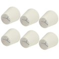 thumbnail image 1 of Set of 6 Small LampShades, E14 Base Cloth Lamp Shade Replacement, Cream Coloured PVC Lampshades for Chandelier Wall Lamp Clip On Candelabra Bulb 26-27, 1 of 5