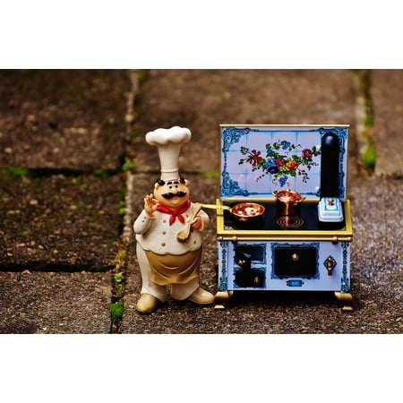 Home Gourmet Food - LAMINATED POSTER Pan Eat Food Pot Kitchen Cooking Gourmet Stove Poster 24x16 Adhesive Decal