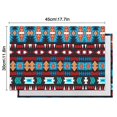 thumbnail image 6 of Blue and Orange Geometric Boho Pattern Summer Placemats Table Placemats Set Of 4-Linen Kitchen Washable Placemats Table Mats 11.8"x17.7"Non-Slip Heat Resistant, 6 of 6