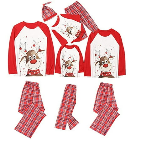 

Canrulo Family Matching Christmas Pyjamas Set Xmas Pjs 2Pcs Nightwear Sleepwear Top + Pants for Women Men Boys Girls Dog