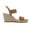 CAMEL, variant on Womens Open Toe Espadrilles Dressy Platform Sandals Slip On Elastic Ankle Strap Wedges Sandals Sdpw222W Black Size 6