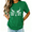 green-1, variant on UNISHE Women's Longhorn Skull Howdy Western Cowgirl Minimalist Print Short Sleeve T-shirt Relaxed Fit