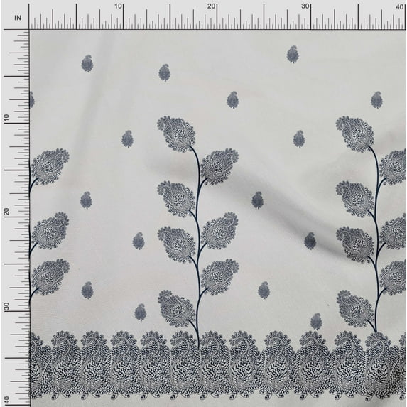Soimoi Cotton Poplin Fabric Paisley Panel Fabric Prints by Yard 56 Inch Wide
