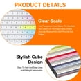 thumbnail image 4 of Uxcell Acrylic Clear Straight Rulers 20cm Metric Transparent Gradient Three-Dimensional Plastic Ruler Square Cube Measuring Tool for Classroom Office, Yellow, 4 of 7