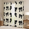 thumbnail image 2 of Feelyou Kawaii Bowknot Child Curtains Pack of 2 (42x84 Each), Dreamy Princess Style Curtains Blackout, Girly Black Ribbon Bedroom Curtains, Curtains and Drapes Room Decor, 2 of 6