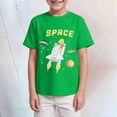 thumbnail image 2 of Gubotare Kids Tshirts Boys Boys Oversized T Shirts Kids Casual Crewneck Drop Shoulder Summer Basic Tees Tops Size 11-12 (Green,11-12 Years), 2 of 4