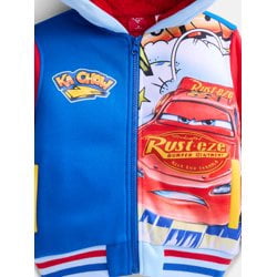 Cars Toddler Boys Colorblock Full Zip Hooded Varsity Jacket, Sizes 2T-5T