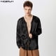 thumbnail image 5 of INCERUN Tops 2024 estilo coreano moda para hombres camisas de satén con decoración floral sexy para hombre gran oferta blusa de manga corta con cuello en V S-5XL, 5 of 5