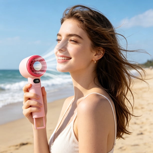 Digital Display High-Speed Handheld Fan USB Rechargeable Portable Powerful Wind Fan For Outdoor Use