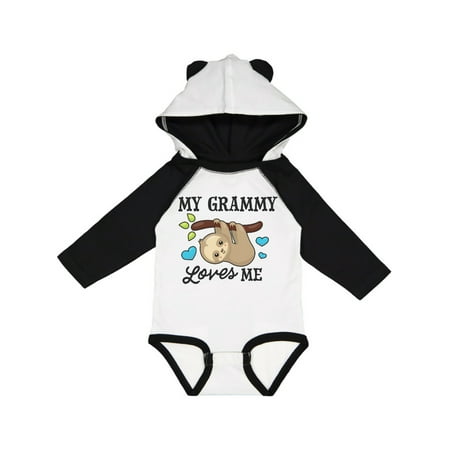 

Inktastic My Grammy Loves Me with Sloth and Hearts Gift Baby Boy or Baby Girl Long Sleeve Bodysuit