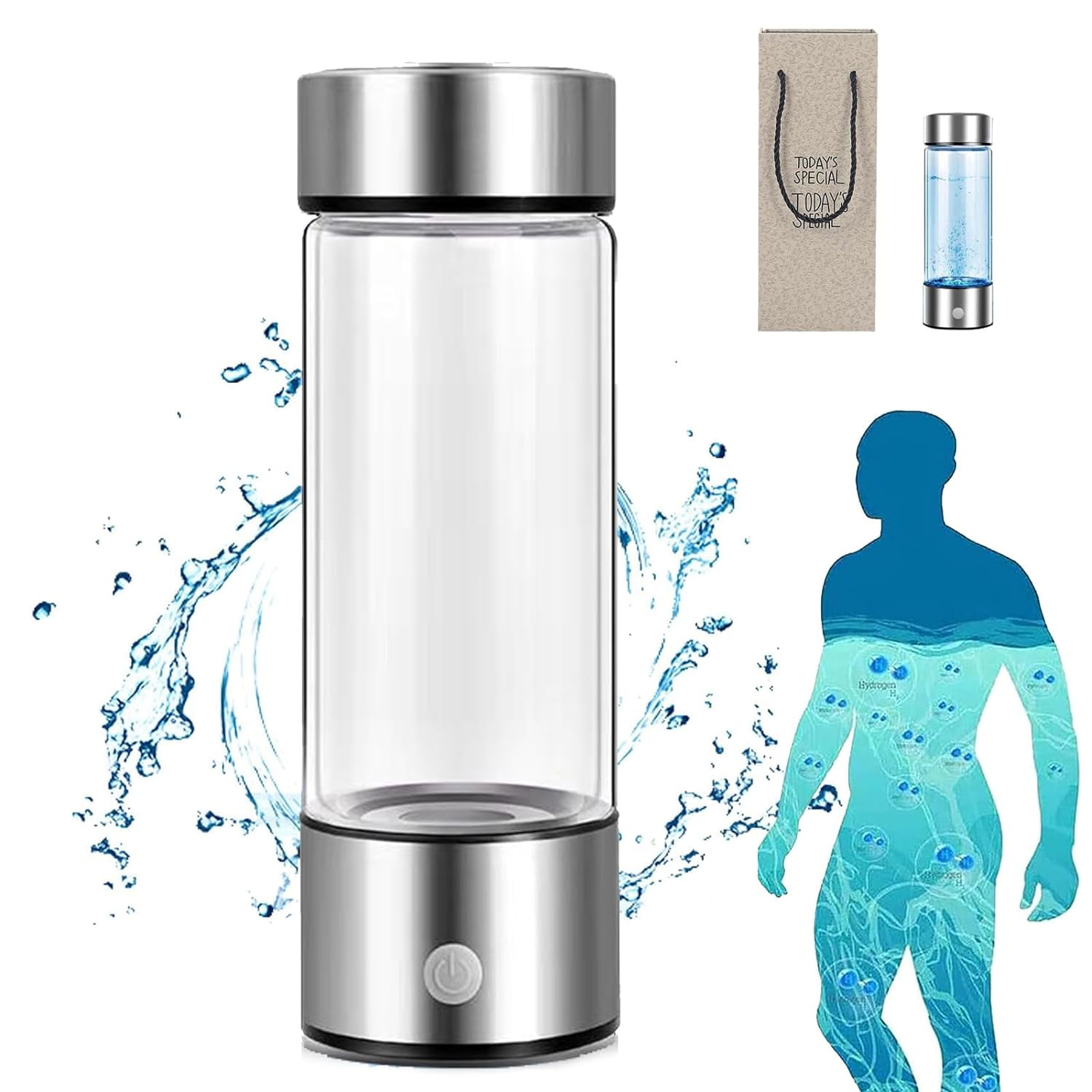 SURJDE Hydropures Hydrogen Water Bottle, Hydrogen Water Bottle