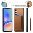 thumbnail image 6 of Allytech 2 in 1 Detachable Wallet Case for Samsung Galaxy A24 4G, [Thin & Light] [Compatible with MagSafe] Luxury PU Leather Card Holder Soft Bumper Shockproof Anti-Scratch Magnetic Case, Brown, 6 of 11