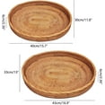 thumbnail image 2 of 2Pack Extra Large Rattan Serving Trays without Handles includes 16" and 17" Oval Serving Tray for Bread,Coffee and Snacks, Decorative Wicker Display Tray Set for Ottoman, Coffee Table,XL+XXL(Set of 2), 2 of 5