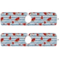 thumbnail image 2 of Summer Watermelon Watercolor Sink Splash Guard for Faucet 2 Packs Faucet Absorbent Mats, Blue White Stripes Faucet Handle Drip Catcher Quickly Drying Mat for Kitchen Counter Bathroom, 30"x5.5", 2 of 7