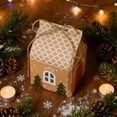 thumbnail image 3 of Shoreew 24 Pcs Christmas Cottage Gift Box 3D Pop Up House Shaped Gift Box Paper Treat Box for Holiday Party Favors Cookie Candy Packaging, 3 of 7