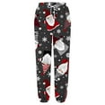 thumbnail image 4 of Zhuashum Christmas Sweat Pants For Womenshigh Waist Xmas Cartoon Santa Print Loose Strappy Patchwork Sweatpants With Pocket Wide Leg Jogger Trousers Lightweight Clothes Grey Xl, 4 of 4