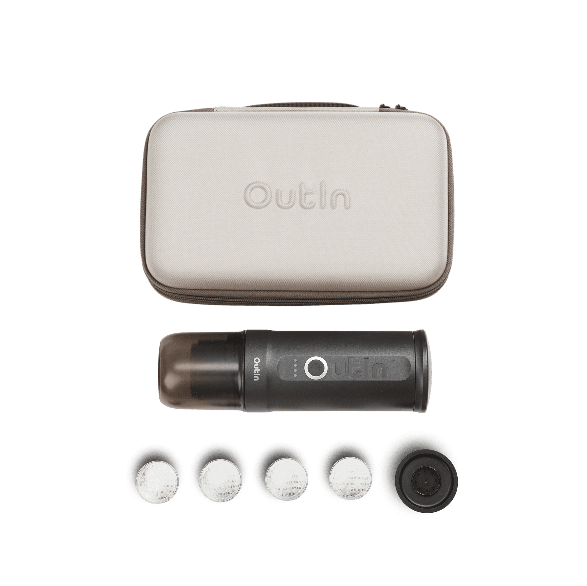 OutIn Nano Portable Electric Espresso Machine Travel Kit (Space Grey)