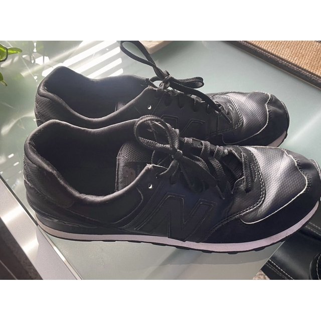 New Balance Men's Size 12 574 Core Pack All Triple Black Sneakers Shoes ML574EVE