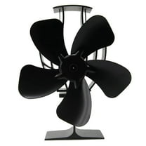 Wood Stove Fan 5-Blade Heat Powered Stove Fan for Wood/Log Burner Fireplace Fan Efficient Heat Distribution