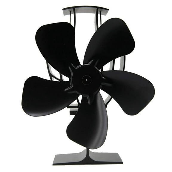 Wood Stove Fan 5-Blade Heat Powered Stove Fan for Wood/Log Burner Fireplace Fan Efficient Heat Distribution