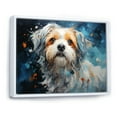thumbnail image 2 of Designart "Serene Blue Shih Tzu" Animals Dog Floater Framed Wall Decor, 2 of 5