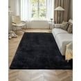 thumbnail image 4 of VEVOR Indoor Plush Area Rugs, 8 x 10 ft Soft Plush Carpet, Furry Shag Area Rugs for Living Room, Bedroom, Sunroom, Modern Home Decor Aesthetic, Non-Shedding, Non-Woven, Slip-Resistant, Black, 4 of 9