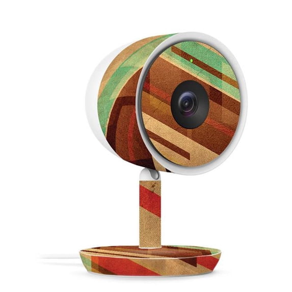 MightySkins NECAIQ-Abstract Wood Skin for Nest Cam IQ Indoor Security Camera - Abstract Wood