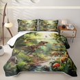 thumbnail image 2 of Homewish Kids Dino Quilt Full for Boys Girls, Tyrannosaurus Rex Diplodocus Full Bedspread Sets, 3 Pieces, 1 Comforter and 2 Pillowcases, 2 of 7