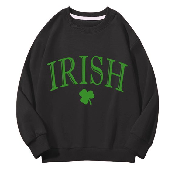 Mercatoo Sweatshirt for Kids Baby Crewneck Long Sleeve Elastic Cuffs 𝗛em Casual Loose Pullover Warm Print Sweatshirts