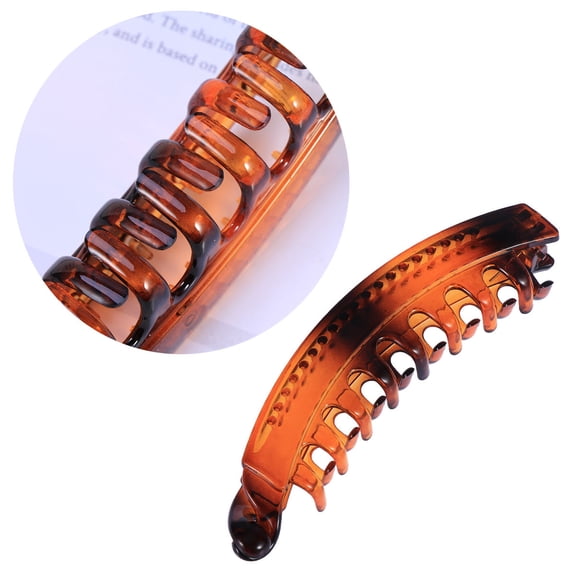 WHAMVOX 6pcs Women Fashionable Banana Hair Clip Toothed Ponytail Holder Strong Tension Hair Claw (Turtle Shell Color)