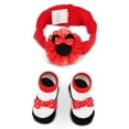 thumbnail image 3 of Disney Minnie Mouse Headband Flower Headwrap and Booties Gift Set for Baby Girls, Ages 0-12 Months, 3 of 6