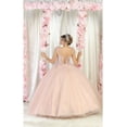 thumbnail image 4 of Layla K LK194 Juniors Womens Sparkling Sleeveless Embroidered Quince Ball Gown, 4 of 11