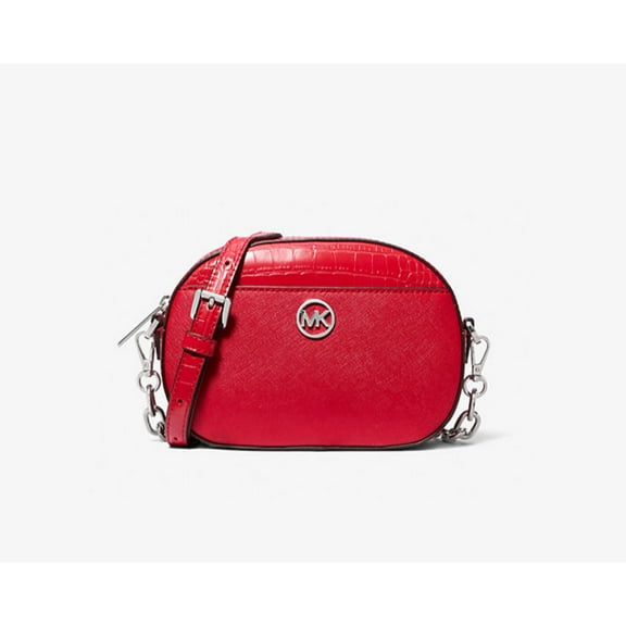 MICHAEL Michael Kors Jet Set Glam Leather Crossbody Bag BRIGHT RED