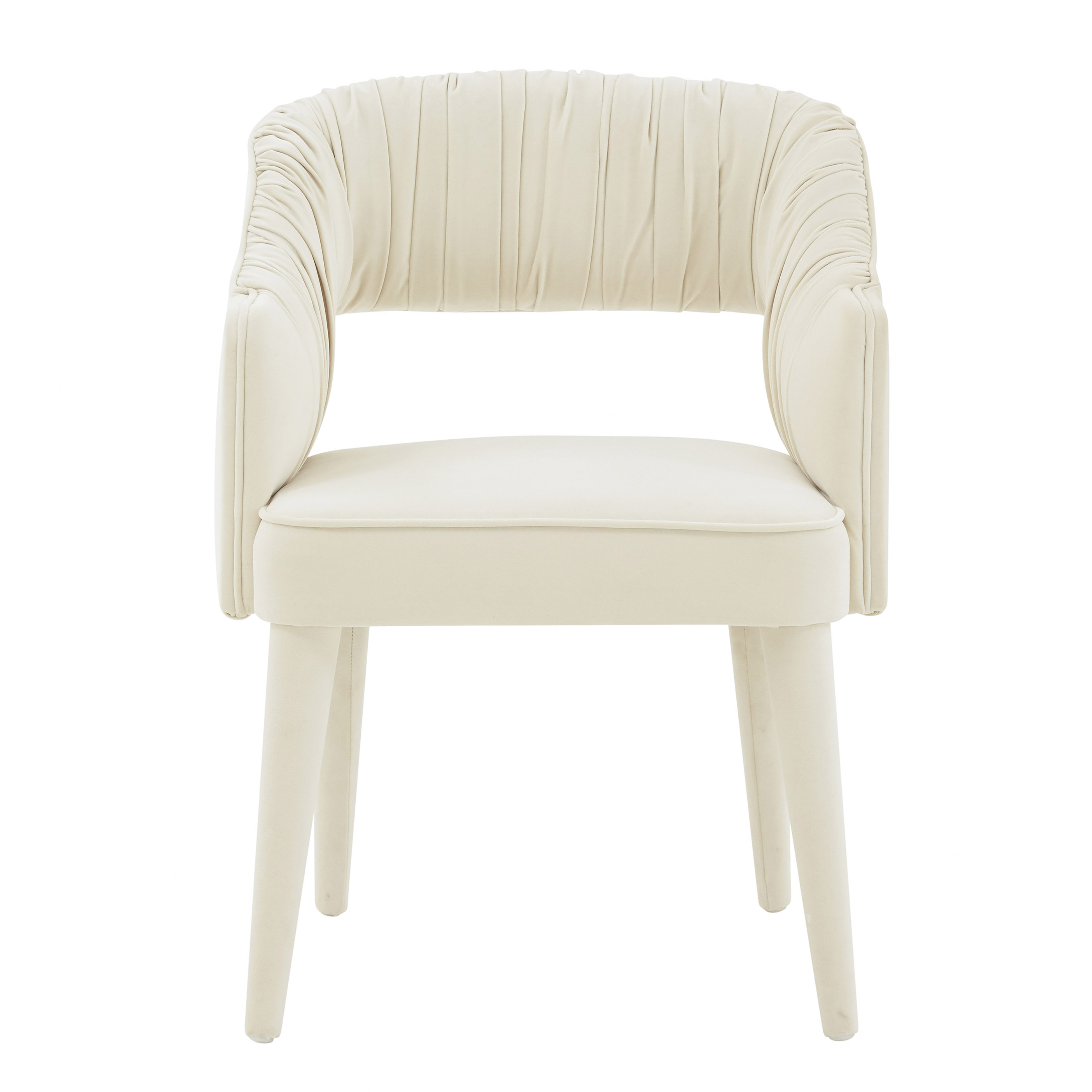 TOV Furniture Zora Cream Velvet Dining Chair - image 2 of 5