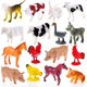 thumbnail image 1 of Lot de 16 figurines d'animaux de ferme en plastique, miniatures, lavables, en PVC, 1 of 3