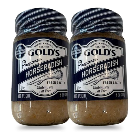 Kosher Gold's White Horseradish 8 oz, Pack of 2