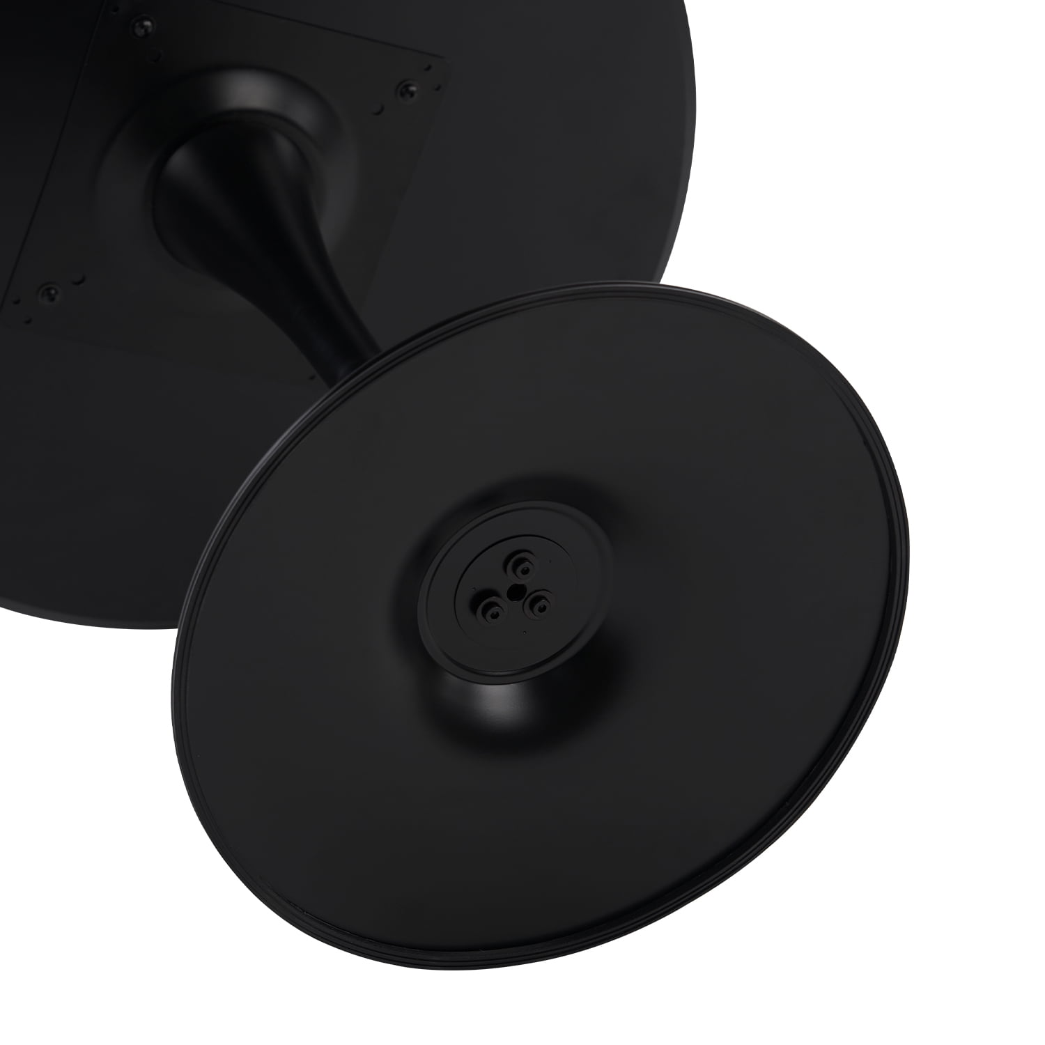 Rongbuk 31.5" Round Pedestal Dining Table, Black