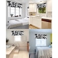 thumbnail image 3 of Black White Grey Valances Curtain for Windows Short Kitchen Curtains, Modern Abstract Fluid Geometric Art Rod Pocket Window Valance Curtains Drapes for Bedroom Cafe Living Room 54"x18", 3 of 6