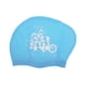 thumbnail image 1 of Gorros de Natación Impermeables con Patrón Floral para Mujeres, Azul Lago, 1 of 6