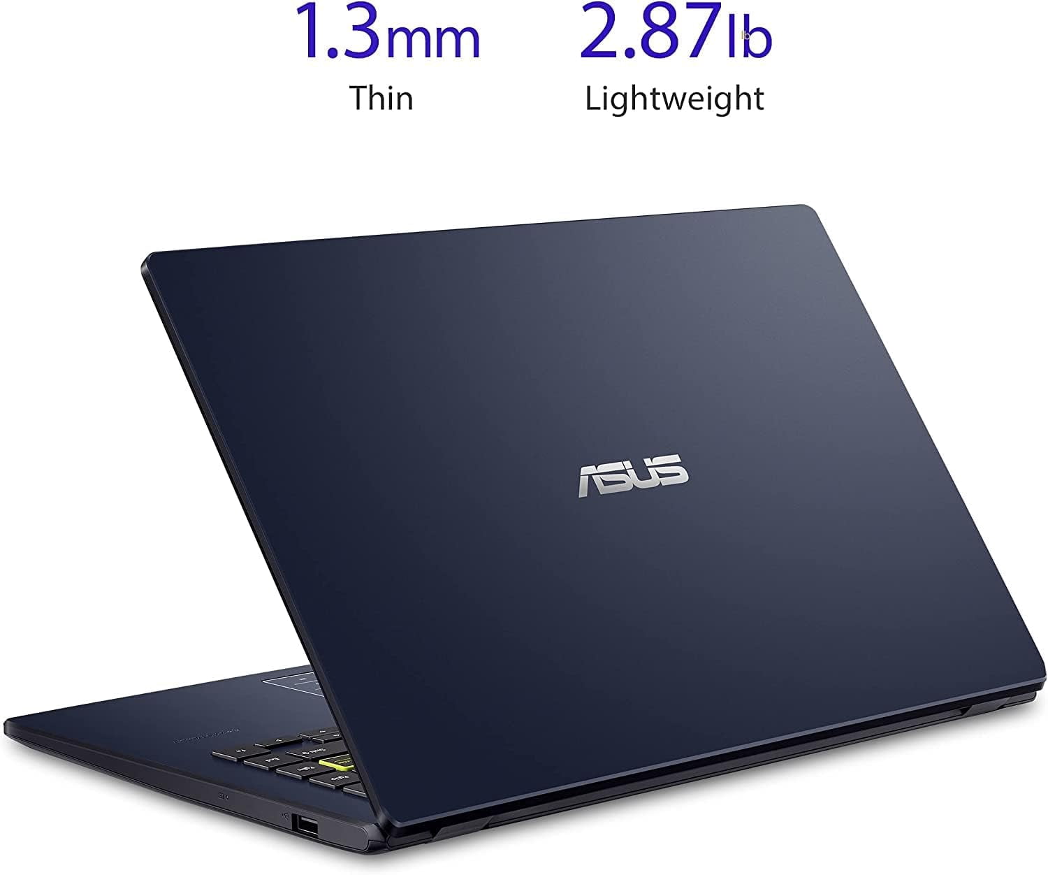 ASUS 14" Ultra Thin FHD PC Laptop, Intel Celeron N4020, 4GB RAM, 128GB, NumberPad, 1 Year Office 365, Windows 11 Home in S Mode, Star Black with Mazepoly Accessories