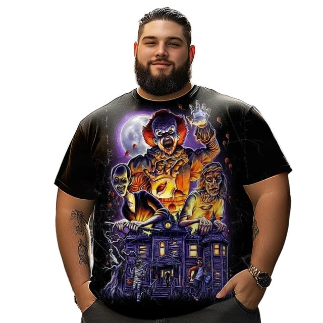 playera grande y alto para hombre big and tall men t shirt camisas playeras manga corta 4XLT 3DTS10074