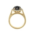 thumbnail image 4 of 14K Yellow Gold 2.60 CTW Black Diamond Ring with Diamonds Halo Filigree With Accents, 4 of 4