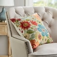 thumbnail image 2 of Better Homes & Gardens Garden Blossoms Decorative Throw Pillow, 20" x 20", Multicolor, 2 of 4