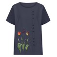 thumbnail image 5 of Womens Tops Boho Chic Cotton Linen Classic Bohemian Casual Blouses Water Resistant Blouses Dressy Casual Vacation Clothes, Navy,L, 5 of 5